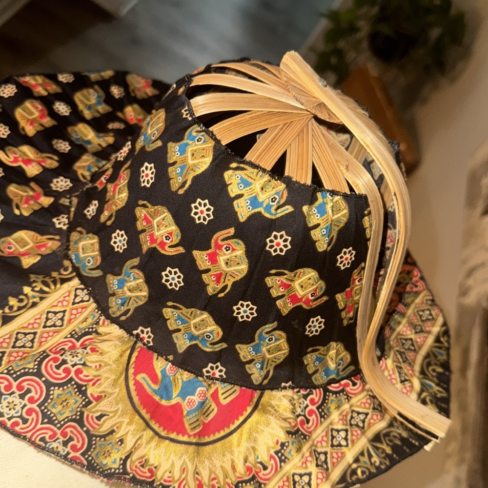 Colorful Elephant Pattern Hand Fan - Picture 7 of 8